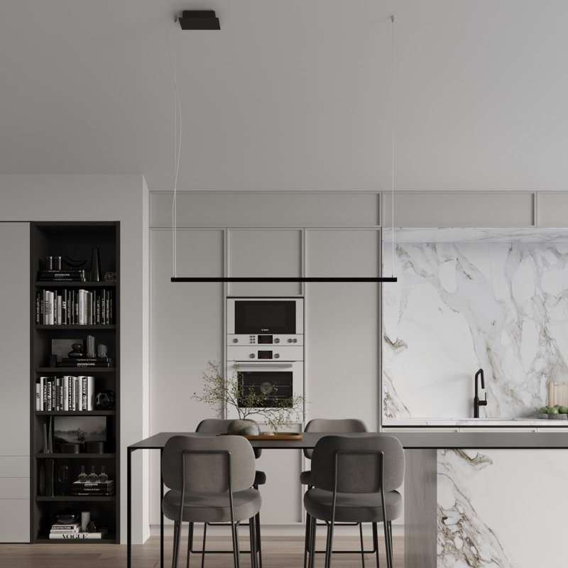 1 - Light Black Kitchen Island Pendant