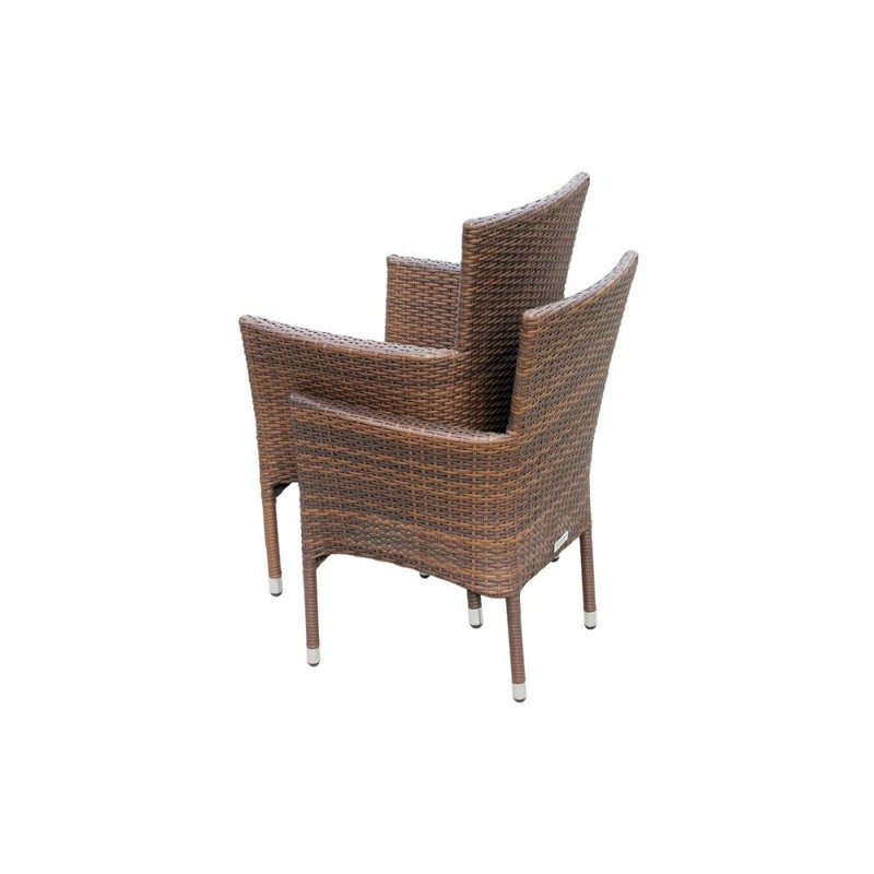 Fagan 6 - Person Patio Dining Set with Rectangular Table , Cushions Included, Chocolate/Coffee Cream