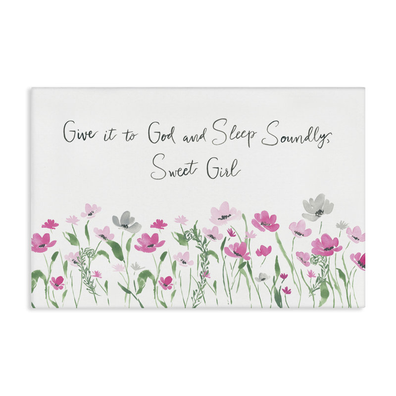 «Sleep Sleeply Sweet Girl», art mural sur toile par Lucille Price, H 30 po x l 45 po
