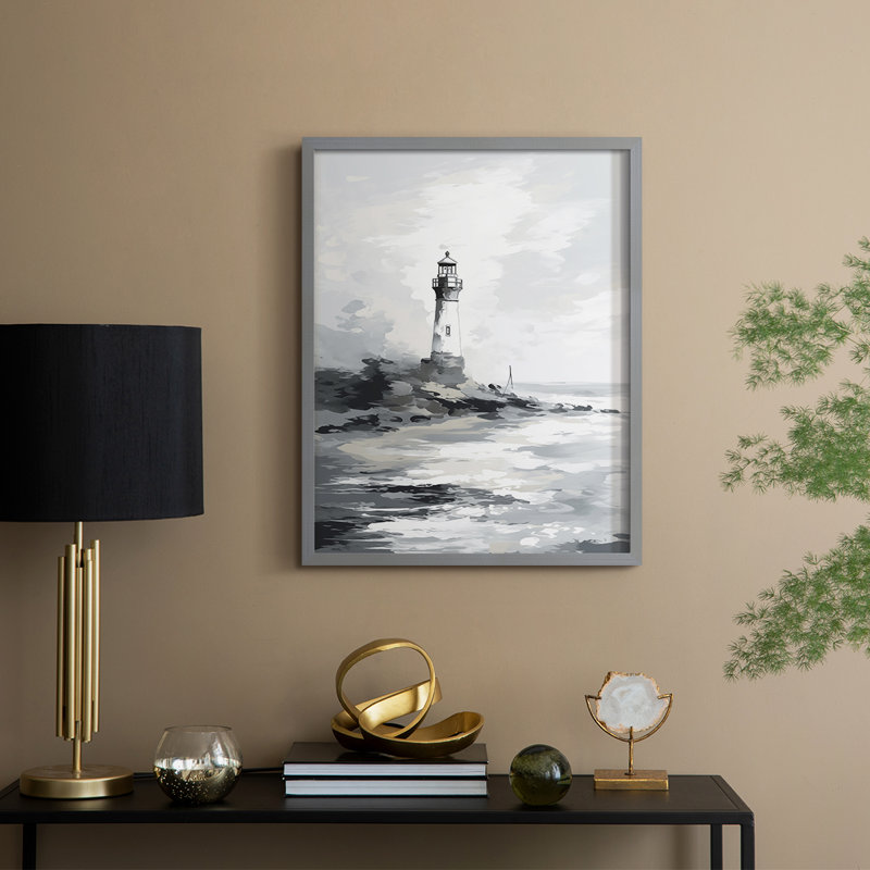 NAUTICAL Series Dxxvii, reproduction encadrée - bois massif, Gris, H 21 po x l 17 po