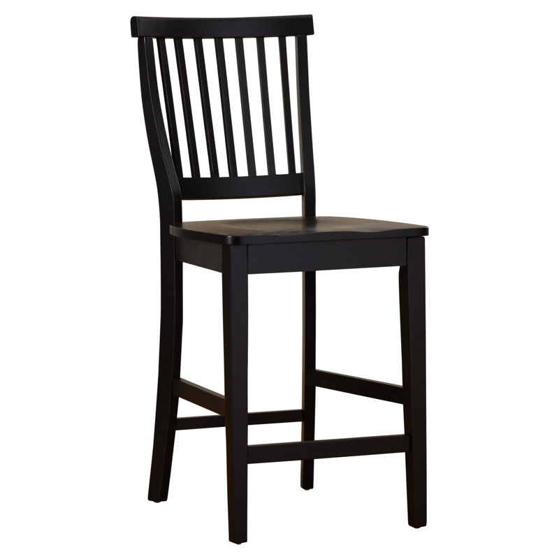 Almendra Solid Wood Counter Stool, Ebony