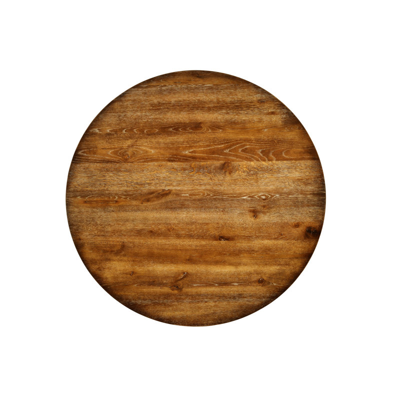 Wallace Weathered Oak Round Dining Table Set with 4 Chairs