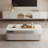 White Crystal-cream Sintered Stone Manufactured Wood Rectangular Coffee Table-243227915