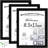 8.5X11 Picture Frames Set Of 3, Made Of Real High Definition Glass And Solid Frame To Display Certificate Or Pictures 8.5X11,To Wall And Tabletop Mounting, Black. (8.5X11'')
