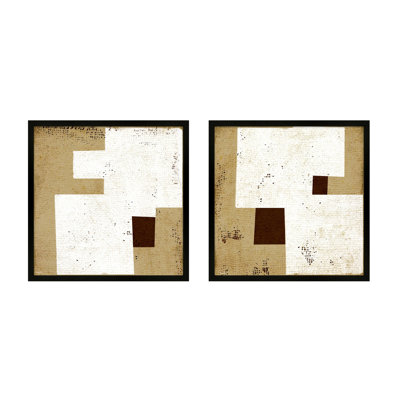 Squares 1 & 2, Set of 2 by Marco Marella for Studio M - Framed Wall Art