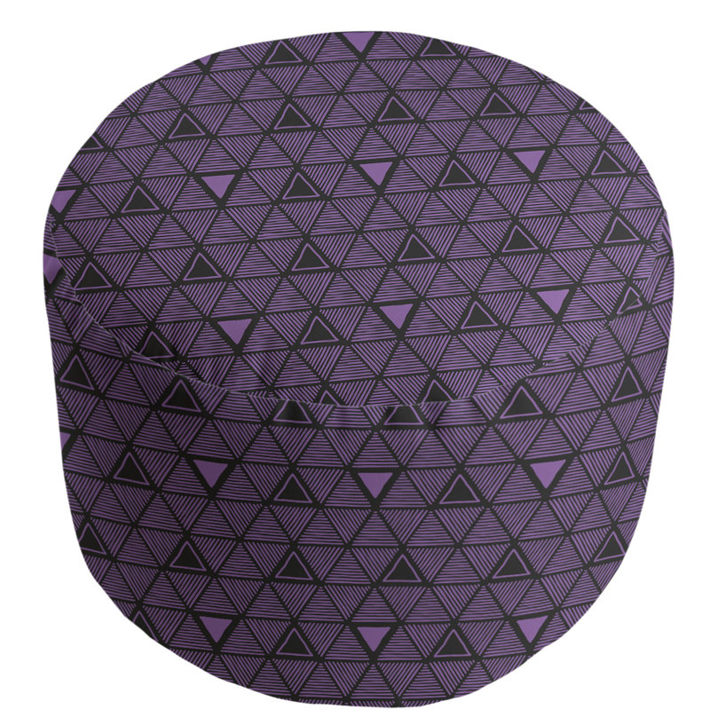 Upholstered Pouf, Dark Violet