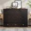 Grand lit escamotable avec grands tiroirs et chargement USB - Lit escamotable mural avec rangement, espresso brossé-849028352