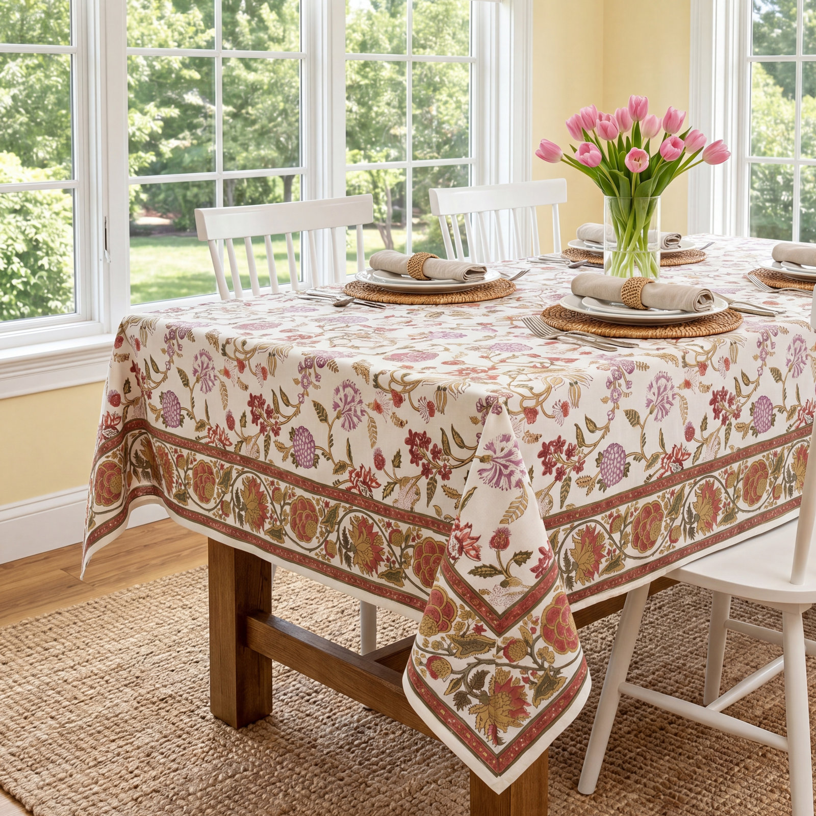 Marlowe Tablecloth - Multicolor - 59" x 86", 142" L x 71" W