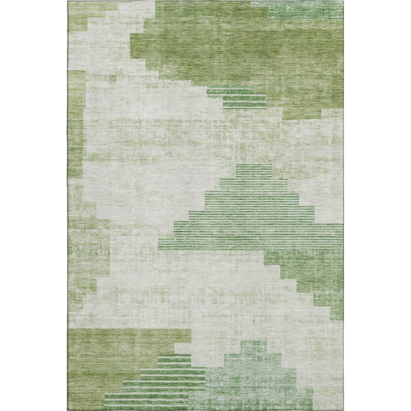 Premium Machine Washable Ashington AMF1829 Geometric Rug, Rectangle 8' x 10'