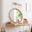 Miroir mural rond en bois