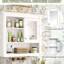 Armoire murale de salle de bain 32 po avec miroir, 4 tablettes, armoire de rangement en miroir pour salle de bain organisée,