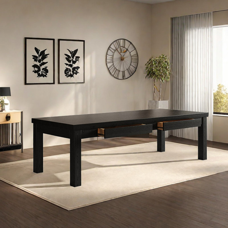 Table de salle à manger, L 35,43 po x L 86,61 po