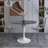 Heatherton 36" Round Dining Table with Sintered Stone Top and White Steel Pedestal Base Kitchen Table Seats 2-4 Person-1728453405
