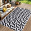 Tapis de camping en plastique noir et blanc-2029384182