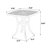 Bistro Set 3 Piece Rustproof Cast Aluminum Patio Furniture Sets 2 Chairs and 1 Round Table Outdoor, Garden, Patio, 
Balcony, with cushion white-1765558332