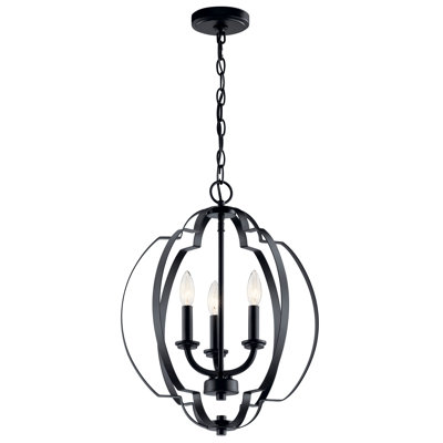 3 - Light Dimmable Globe Chandelier