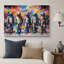 Œuvre d'art graffiti coloré, images de chambre d'enfant, impression sur toile encadrée-131636087-131636091