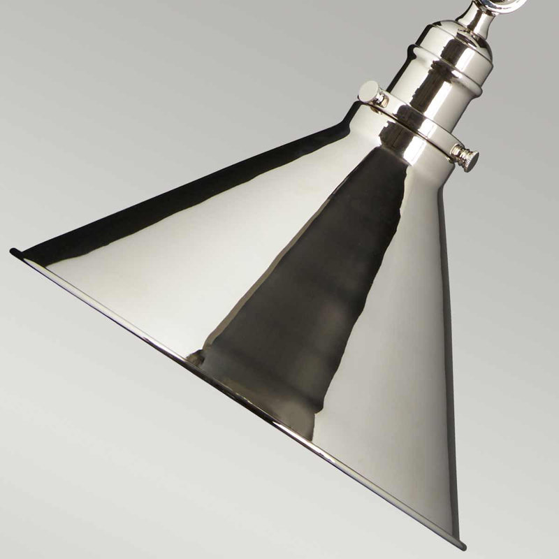 Evie Swing Arm Sconce, Polished Nickel