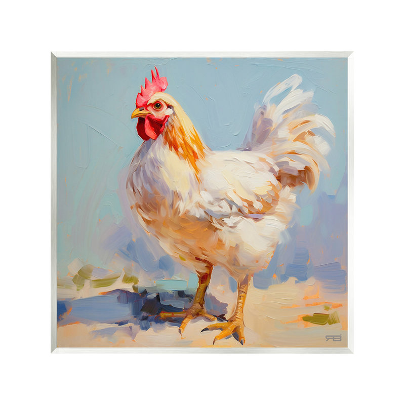 Art mural moderne de poule de campagne moderne par RB