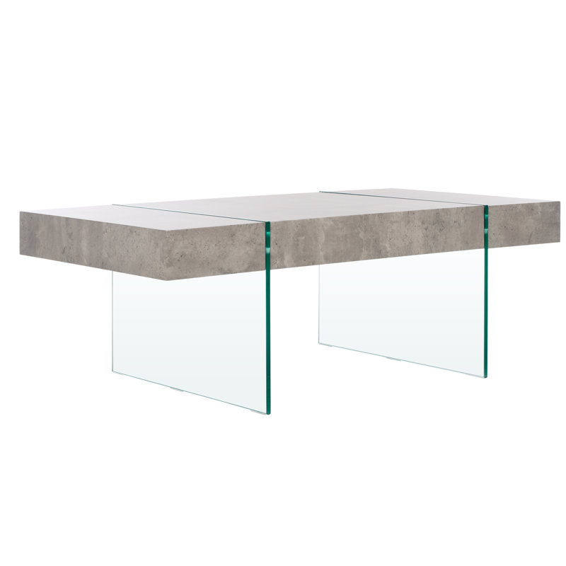 Table basse traîneau, Béton clair