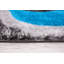 Tapis bleu à poils longs Accalia