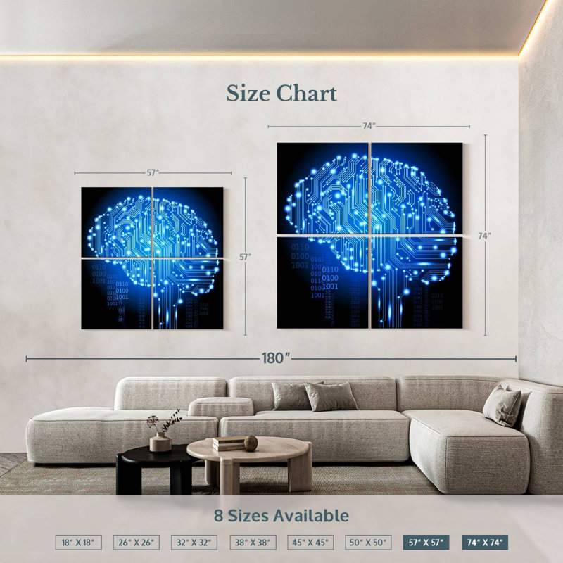 Keiri Cyborg Brain, H 57 po x l 57 po