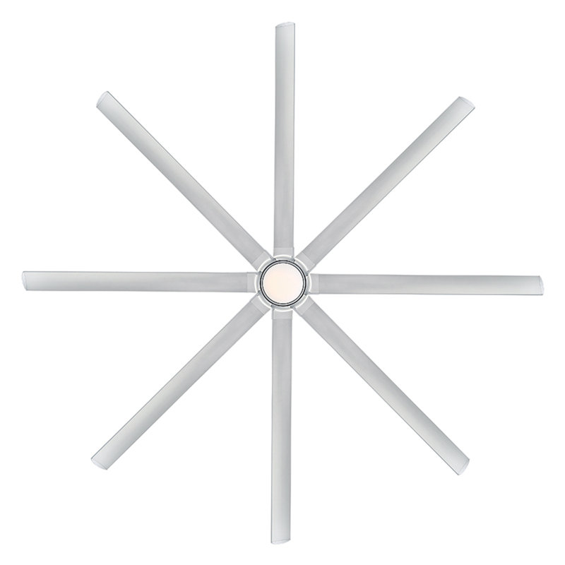 Hydra 8 - Blade Outdoor LED Smart Standard Ceiling Fan with Wall Control and Light Kit Included, Works With Alexa and iOS or Android App
