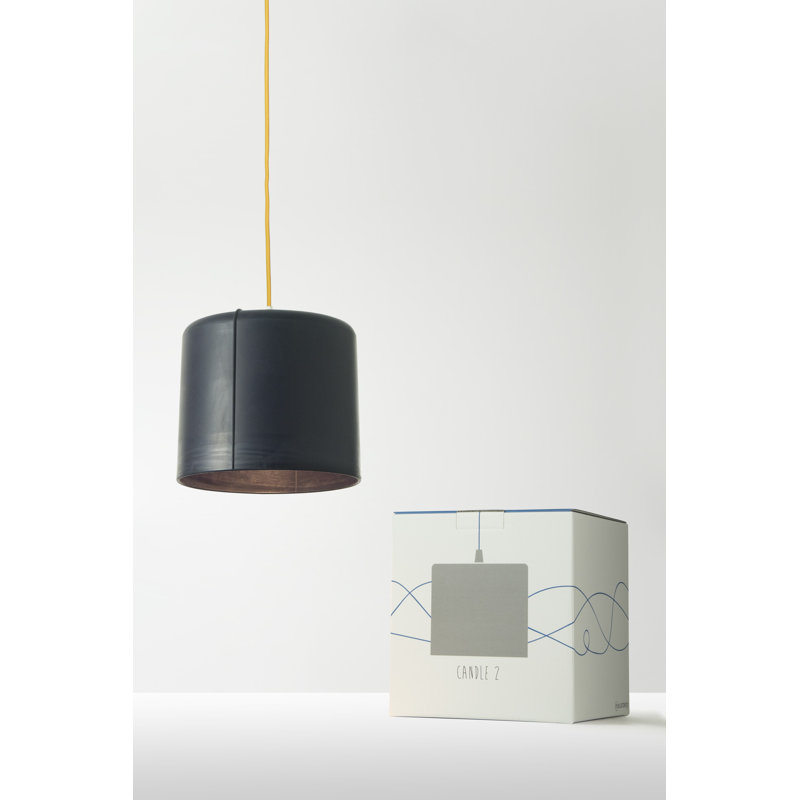 Be.pop 1 - Light Cylinder Pendant, Yellow, Black