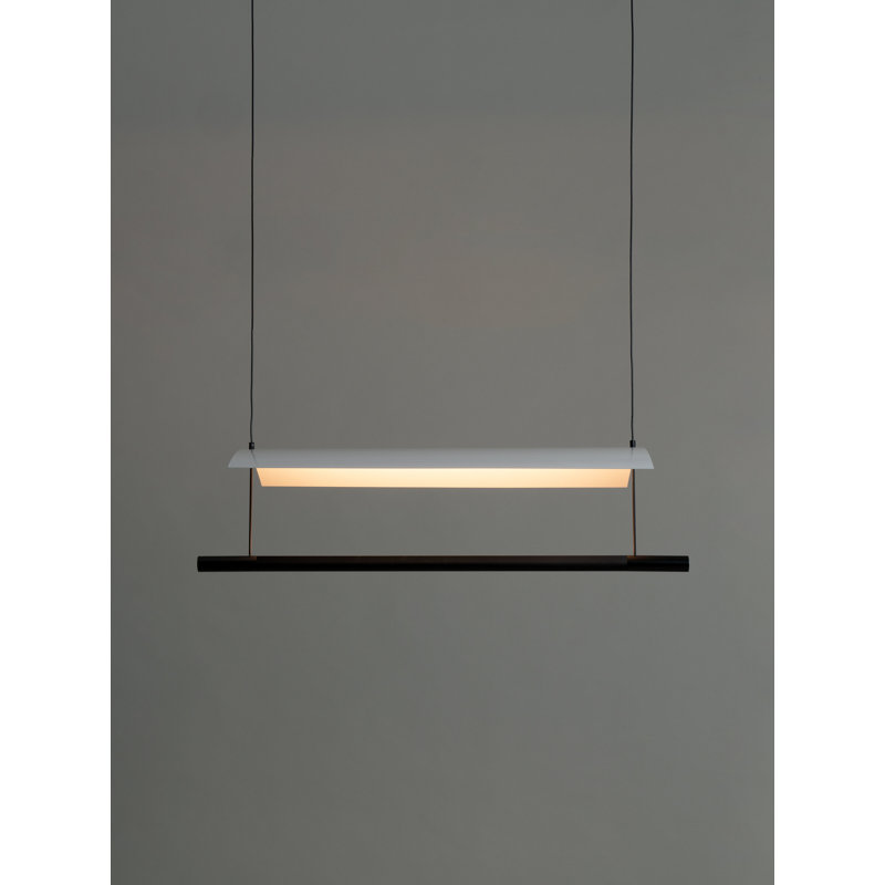 Lámina 45, 202.5" H x 23.1" W x 11.8" D, White Gray, 18 W
