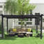 Pergola escamotable d'extérieur avec auvent
