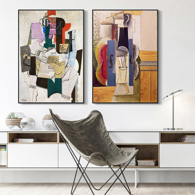 Ensemble de 2 toiles encadrées par Pablo Picasso Wall Art Series # 11 Living Room Home Office Decorations