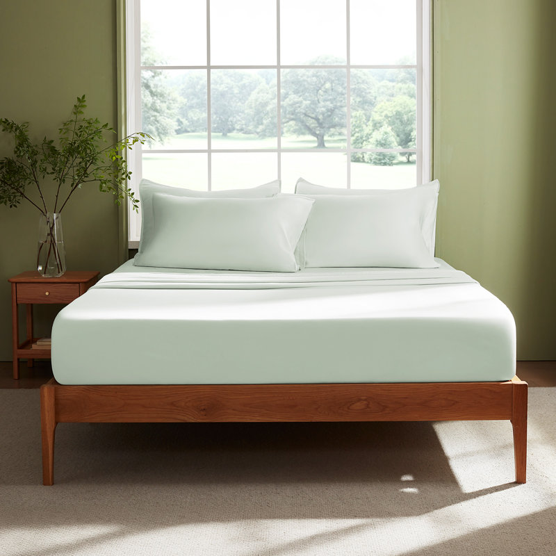 Ensemble de draps en viscose naturelle, King, Mint