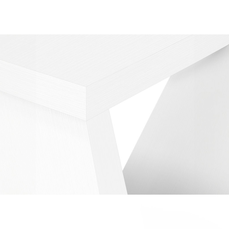 Table d'appoint, console, vestibule, étroit, canapé, salon, chambre à coucher, stratifié blanc, contemporain, moderne, Blanc