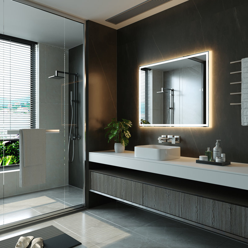 Belany Flat Wall Mirror, 100 cm H x 80 cm W