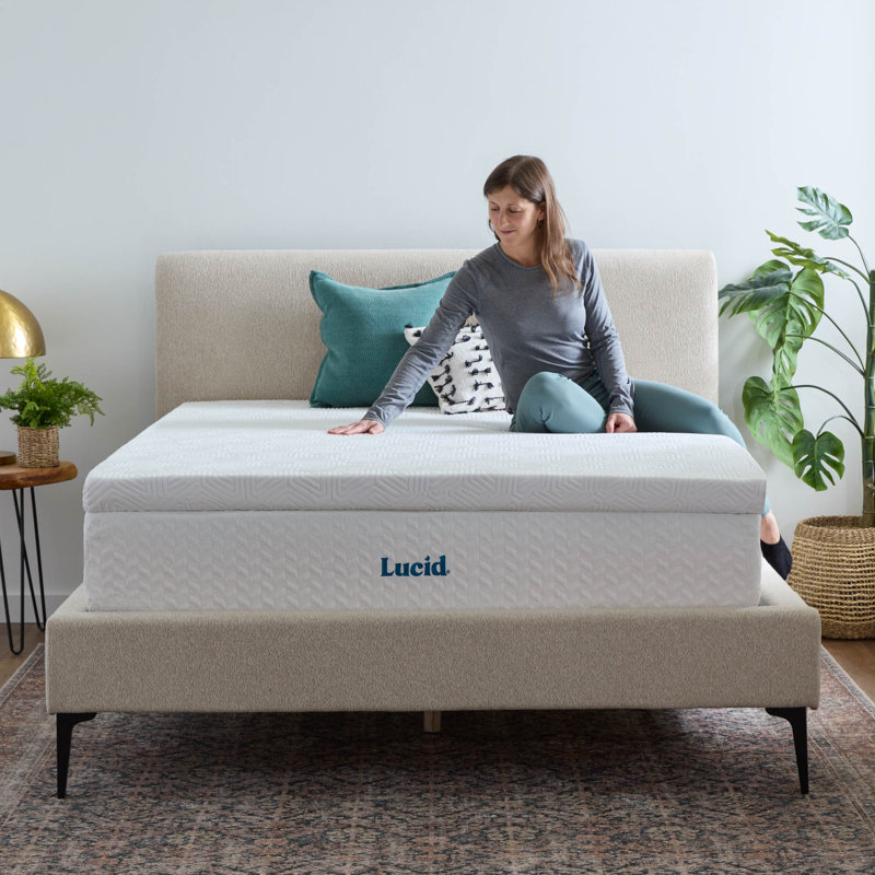 Lucid Comfort Collection 3" Memory Foam Mattress Topper, Full