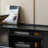 Solid Wood TV Stand in Classic Black-104901797