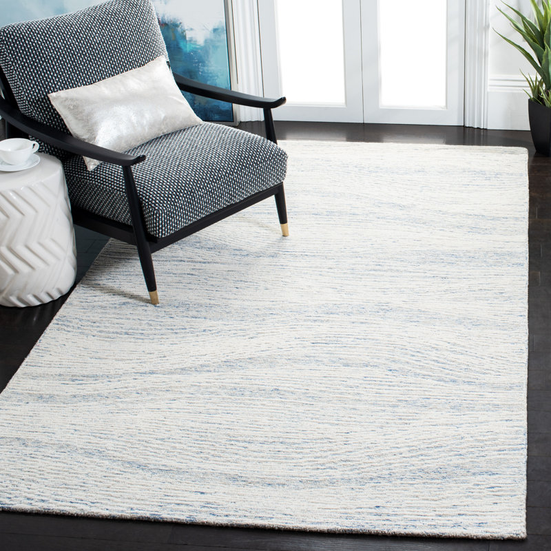 Alfhild Metro Hand Tufted Indian Wool And Cotton With Latex Abstract Rug, Rectangle 8' x 10'