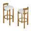 Ensemble de tabourets d'intérieur à dossier bas idéal pour les bars à domicile, les îlots de cuisine et les espaces de divertissement avec des sièges confortables et un savoir-faire durable-129515023