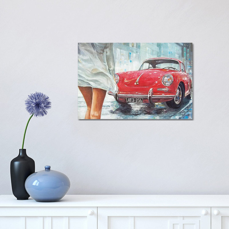 1964 Porsche 356 1 Piece Wrapped Canvas Painting, 30.48cm H x 45.72cm W x 1.91cm D