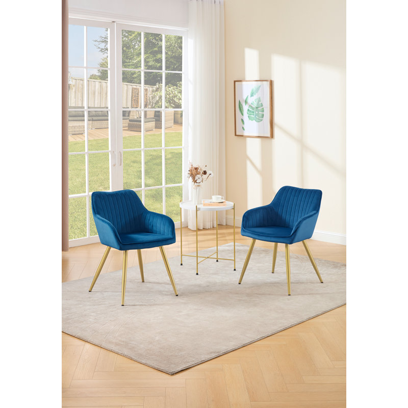 Pelham Upholstered Chair, Blue