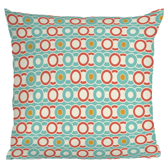 Coussin extérieur Heather Dutton Ring a Ding, 26 po x 26 po