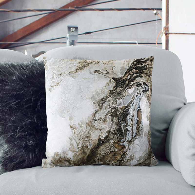 Abstract Square Throw Cushion, 55cm H x 55cm W x 20cm D