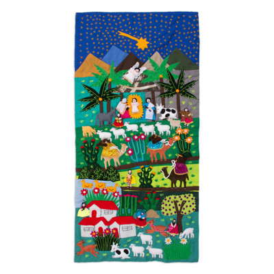 Suspension murale pérou crèche scene