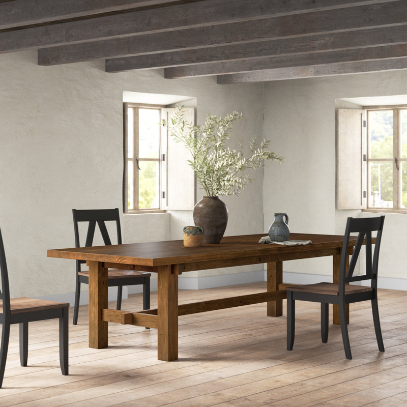Octavia Rectangular Solid Wood Dining Table, 42" W x 109" L