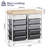 Metal Rolling Cart with Wheels,Rolling Storage Cart with 10 Large Drawers, Utility Cart with Wooden TableTop-117982488