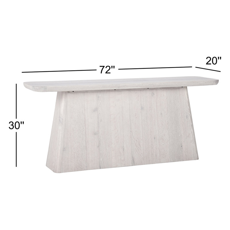 72'' W Console Table, White Wash