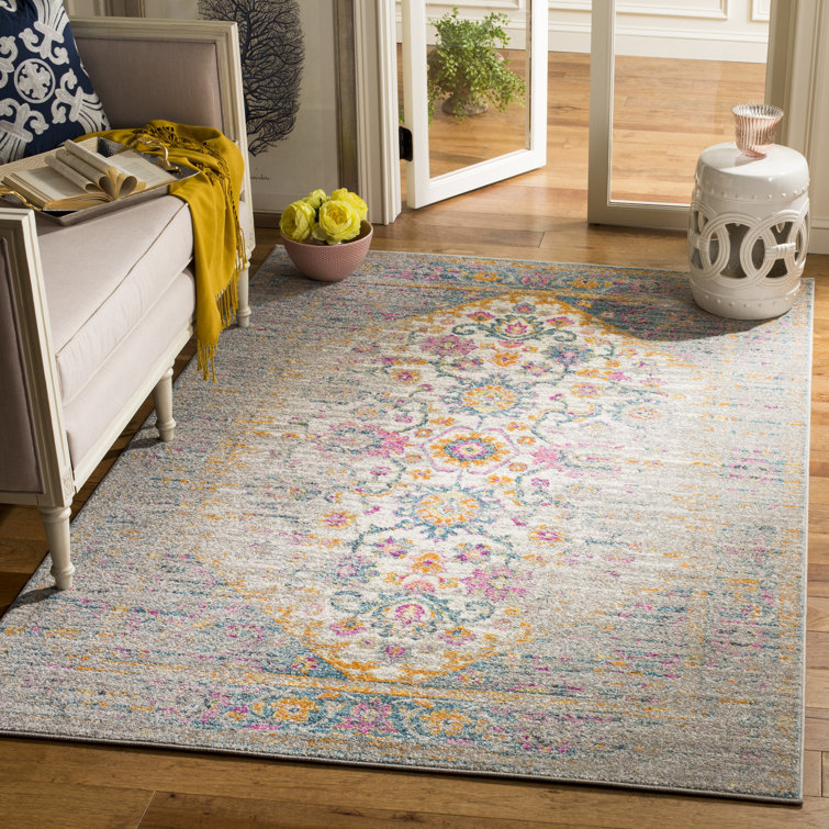 Felty Oriental Light Gray Area Rug