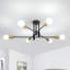 Modern 72cm 6-Light Sputnik Semi Flush Ceiling Light With Bulbs-505601570