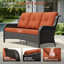 Ensemble de conversation de jardin en osier pour 7 personnes avec chaises pivotantes et ensemble de conversation en rotin toutes saisons avec coussins Holoman-1415451608