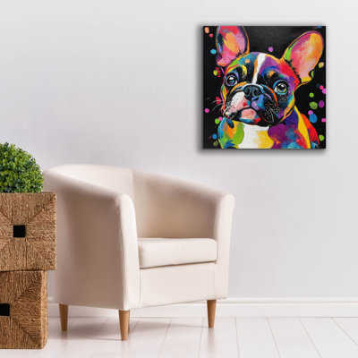Epic Graffiti 'Woof French Bulldog' by Rich Monet Canvas Wall Art, 26" x 26"